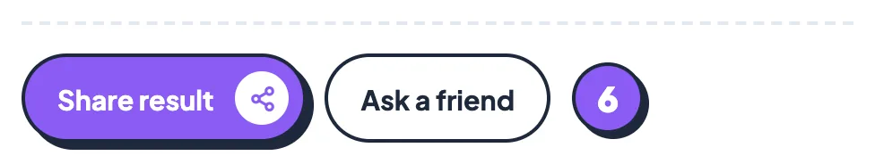 The Share result and Ask a friend buttons